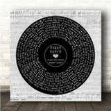 Bobby Darin Mack The Knife Square Vinyl Record Wedding Photo Grey Script Song Lyric Wall Art Canvas Framed Print