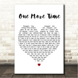 Blink 182 ONE MORE TIME White Heart Song Lyric Wall Art Canvas Framed Print