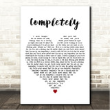 Blue October Completely White Heart Song Lyric Wall Art Canvas Framed Print