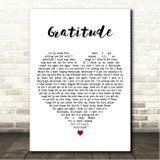 Brandon Lake Gratitude White Heart Song Lyric Wall Art Canvas Framed Print