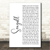 Bad Company Seagull White Script Song Lyric Wall Art Canvas Framed Print