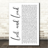 Bob Seger Lock and Load White Script Song Lyric Wall Art Canvas Framed Print