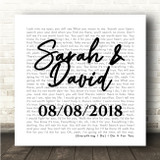 Bryan Adams (Everything I Do) I Do It For You White Square Simple Script Song Lyric Wall Art Canvas Framed Print