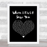 Jamie Foxx Featuring Beyoncé When I First Saw You Black Heart Song Lyric Quote Music Print
