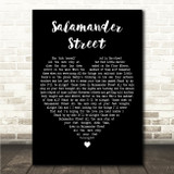 Callum Beattie Salamander Street Black Heart Song Lyric Wall Art Canvas Framed Print