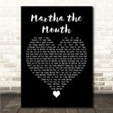Captain Sensible Martha the Mouth Black Heart Song Lyric Wall Art Canvas Framed Print