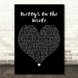 Chloe Adams Prettys On the Inside Black Heart Song Lyric Wall Art Canvas Framed Print