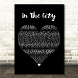 Chris Brown In The City Black Heart Song Lyric Wall Art Canvas Framed Print
