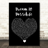 Jane Zhang Dream It Possible Black Heart Song Lyric Quote Music Print