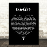 Chris Rea Candles Black Heart Song Lyric Wall Art Canvas Framed Print