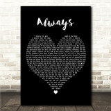 Chris Tomlin Always Black Heart Song Lyric Wall Art Canvas Framed Print