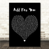 Cian Ducrot & Ella Henderson All For You Black Heart Song Lyric Wall Art Canvas Framed Print