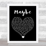 Janis Joplin Maybe Black Heart Song Lyric Quote Music Print