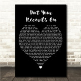 Corinne Bailey Rae Put Your Records On Black Heart Song Lyric Wall Art Canvas Framed Print