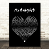 Creeper Midnight Black Heart Song Lyric Wall Art Canvas Framed Print