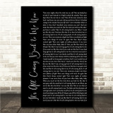 Celine Dion It's All Coming Back to Me Now Black Script Song Lyric Wall Art Canvas Framed Print