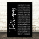 Chumbawamba Tubthumping Black Script Song Lyric Wall Art Canvas Framed Print