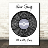 Cody Johnson On My Way To You Blue Heart Vinyl Record Song Lyric Wall Art Canvas Framed Print