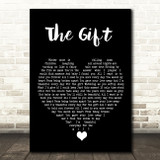 Jim Brickman The Gift Black Heart Song Lyric Quote Music Print