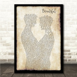 Carole King Beautiful Gay Couple Two Men Dancing Song Lyric Wall Art Canvas Framed Print