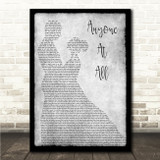 Carole King Anyone At All Grey Man Lady Dancing Song Lyric Wall Art Canvas Framed Print
