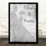 Chrisette Michele A Couple Of Forevers Grey Man Lady Dancing Song Lyric Wall Art Canvas Framed Print