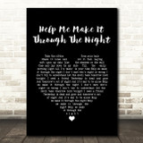 John Holt Help Me Make It Through The Night Black Heart Song Lyric Quote Music Print