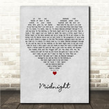 Creeper Midnight Grey Heart Song Lyric Wall Art Canvas Framed Print