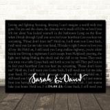 Chord Overstreet Hold On Landscape Smudge Black Grey Wedding Photo Song Lyric Wall Art Canvas Framed Print