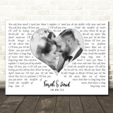 Cliff Richard The Twelfth Of Never Landscape White Heart Any Text Wedding Photo Song Lyric Wall Art Canvas Framed Print