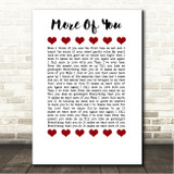 Chris Stapleton More Of You Red Hearts In Row Song Lyric Wall Art Canvas Framed Print
