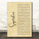 Carpenters Superstar Rustic Script Song Lyric Wall Art Canvas Framed Print