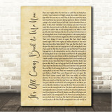 Celine Dion It's All Coming Back to Me Now Rustic Script Song Lyric Wall Art Canvas Framed Print