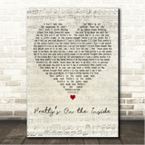 Chloe Adams Prettys On the Inside Script Heart Song Lyric Wall Art Canvas Framed Print