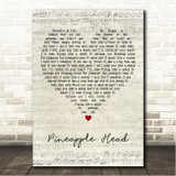 Crowded House Pineapple Head Script Heart Song Lyric Wall Art Canvas Framed Print