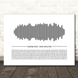 Chris Stapleton Starting Over Sound Wave Minimal Song Lyric Wall Art Canvas Framed Print