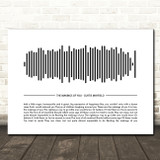 Curtis Mayfield The Makings of You Sound Wave Minimal Song Lyric Wall Art Canvas Framed Print