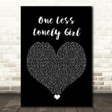 Justin Bieber One Less Lonely Girl Black Heart Song Lyric Quote Music Print