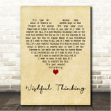 China Crisis Wishful Thinking Vintage Heart Song Lyric Wall Art Canvas Framed Print