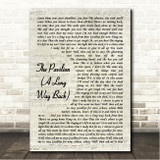 Coheed and Cambria The Pavilion (A Long Way Back) Vintage Script Song Lyric Wall Art Canvas Framed Print