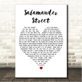 Callum Beattie Salamander Street White Heart Song Lyric Wall Art Canvas Framed Print