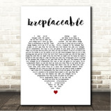 Citizen Soldier Irreplaceable White Heart Song Lyric Wall Art Canvas Framed Print