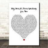 Craig David My Hearts Been Waiting for You White Heart Song Lyric Wall Art Canvas Framed Print