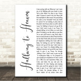 Céline Dion Halfway to Heaven White Script Song Lyric Wall Art Canvas Framed Print
