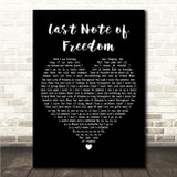 David Coverdale Last Note of Freedom Black Heart Song Lyric Wall Art Canvas Framed Print