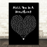 Def Leppard Miss You In A Heartbeat Black Heart Song Lyric Wall Art Canvas Framed Print