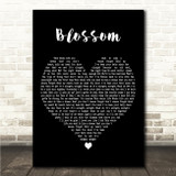 Dermot Kennedy Blossom Black Heart Song Lyric Wall Art Canvas Framed Print