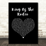 Kings Of Leon King Of The Rodeo Black Heart Song Lyric Quote Music Print