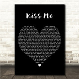Dermot Kennedy Kiss Me Black Heart Song Lyric Wall Art Canvas Framed Print