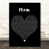 Donna Taggart Mom Black Heart Song Lyric Wall Art Canvas Framed Print